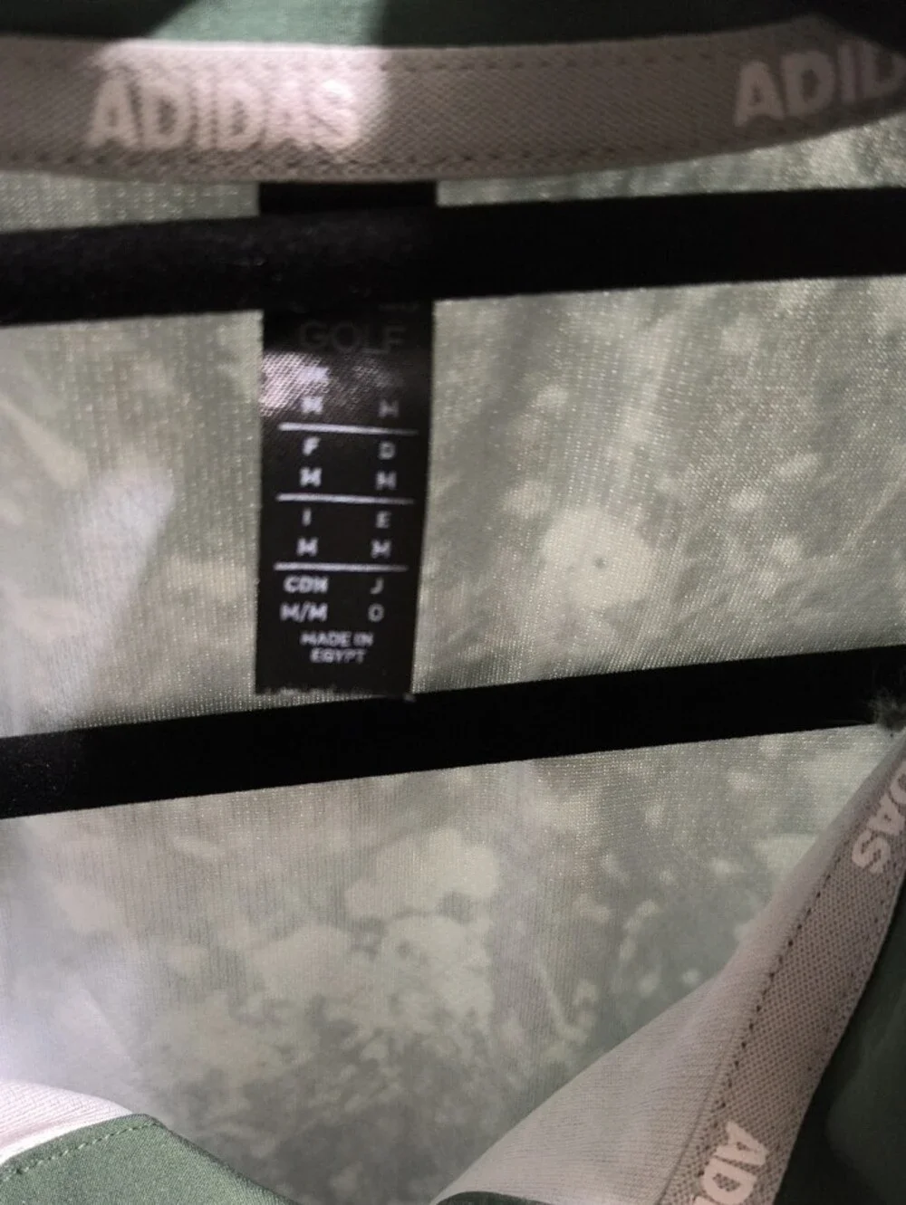 adidas Men's Camouflage-Style Green Polo